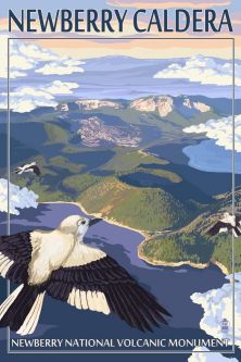 Newberry Caldera Poster by Lantern Press