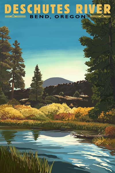Deschutes River Poster by Lantern Press