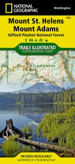 Mount St. Helens, Mount Adams National Geographic Trails Illustrated Map