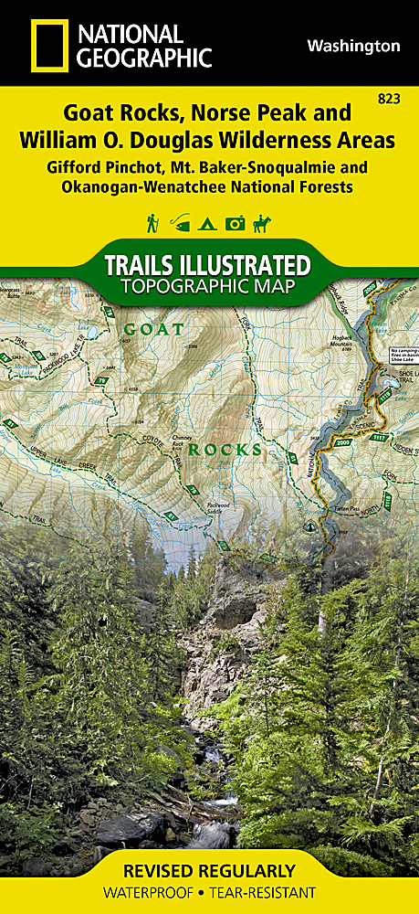 Goat Rocks, Norse Peak, & William O. Douglas Wilderness National Geographic Trails Illustrated Map