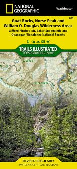 Goat Rocks, Norse Peak, & William O. Douglas Wilderness National Geographic Trails Illustrated Map