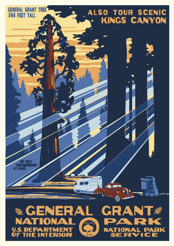 General Grant (Kings Canyon) National Park Vintage Poster