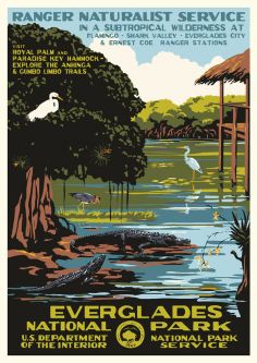 Everglades National Park Vintage Poster (Ranger Naturalist Service Series)