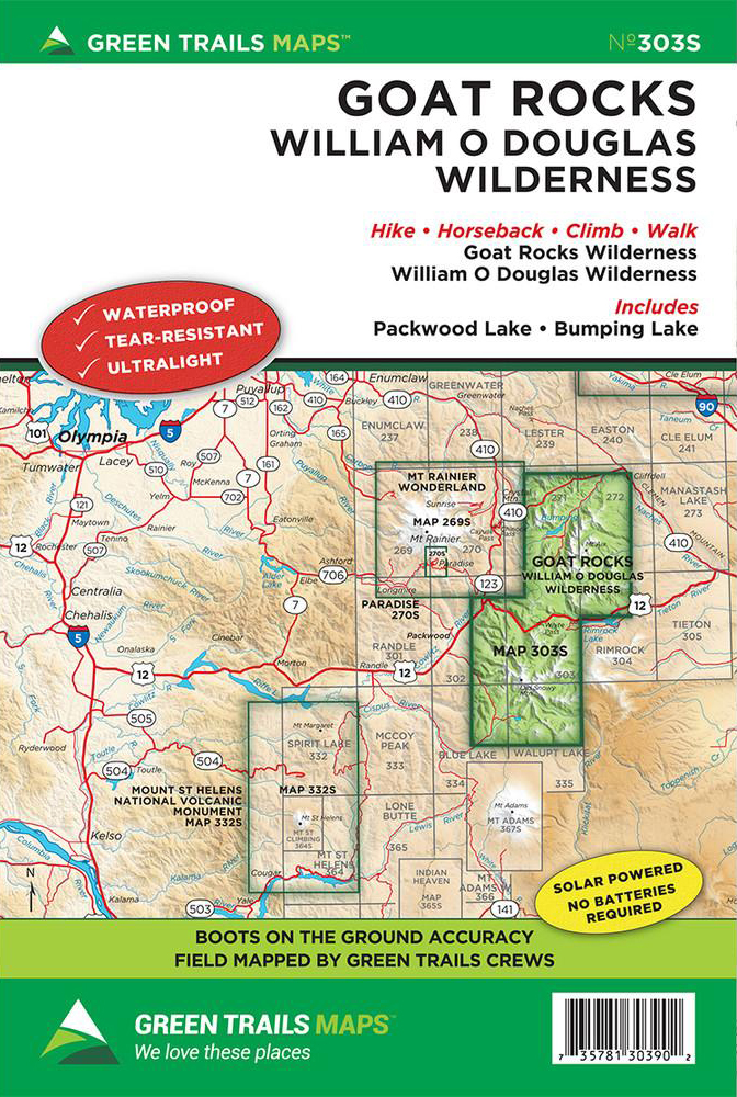 Green Trails Goat Rocks - William O. Douglas Wilderness Map 303S