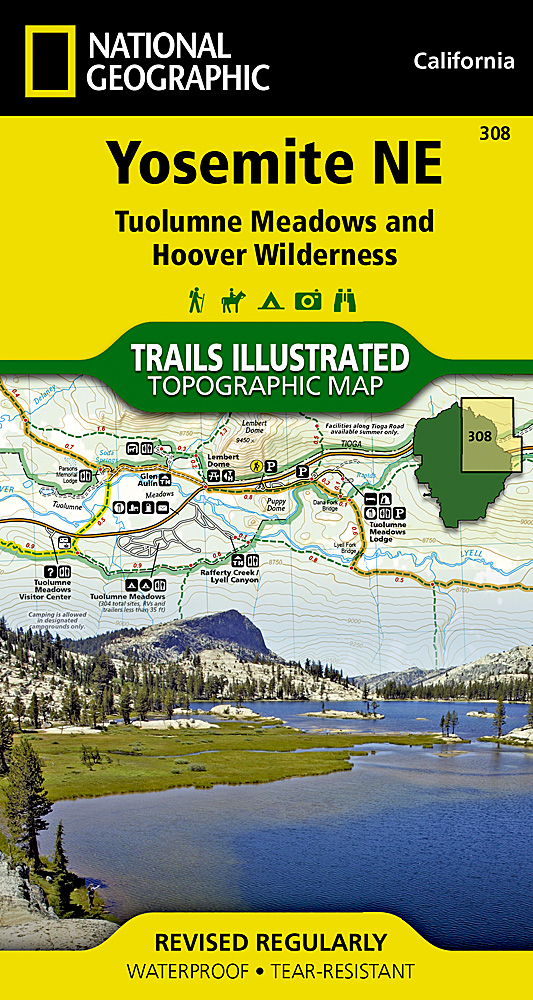 Yosemite NE: Tuolumne Meadows and Hoover Wilderness National Geographic Trails Illustrated Map