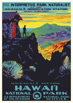 Haleakala National Park Vintage Poster (Ranger Naturalist Service Series)