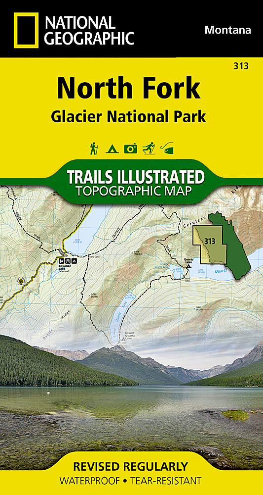 North Fork, Glacier National Park National Geographic Trails Illustrated Map