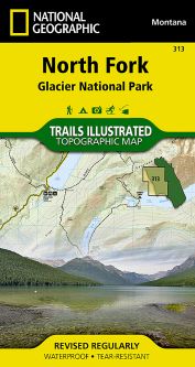 North Fork, Glacier National Park National Geographic Trails Illustrated Map