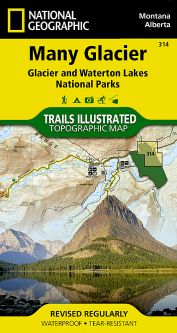 Many Glacier, Glacier National Park National Geographic Trails Illustrated Map