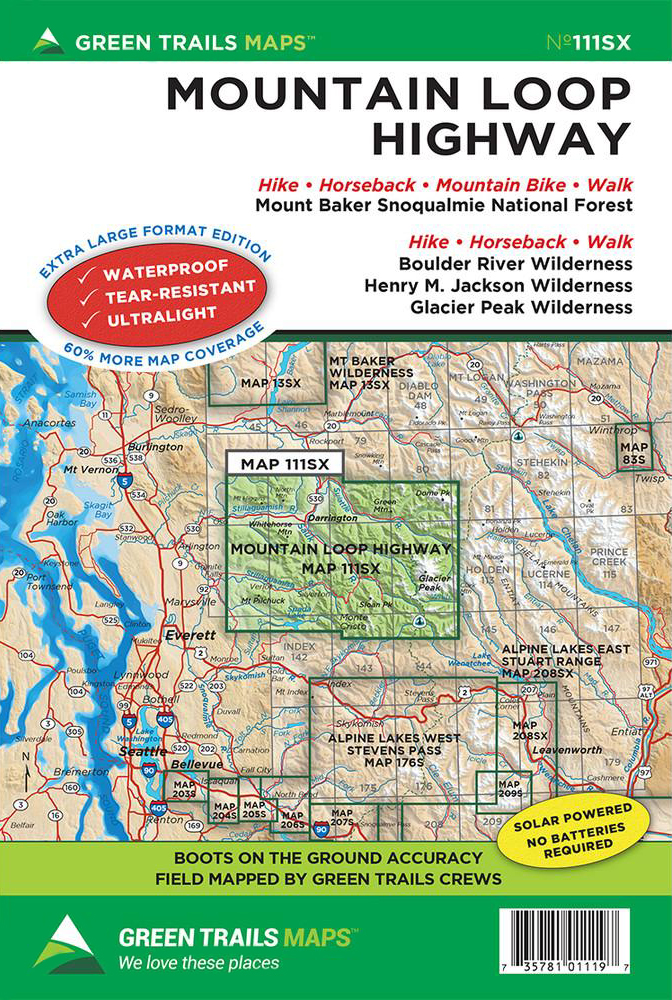 Green Trails Mountain Loop Highway - Map 111SX