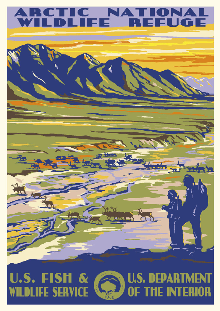 Arctic National Wildlife Refuge Vintage Poster