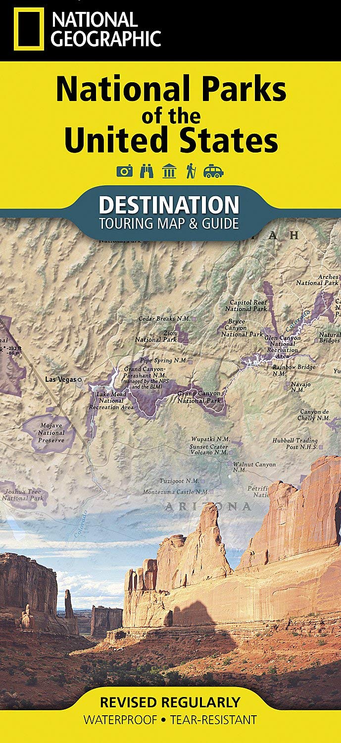 National Geographic National Parks of the United States Destination Map