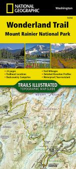 Wonderland Trail Mount Rainier National Park National Geographic Trails Illustrated Map