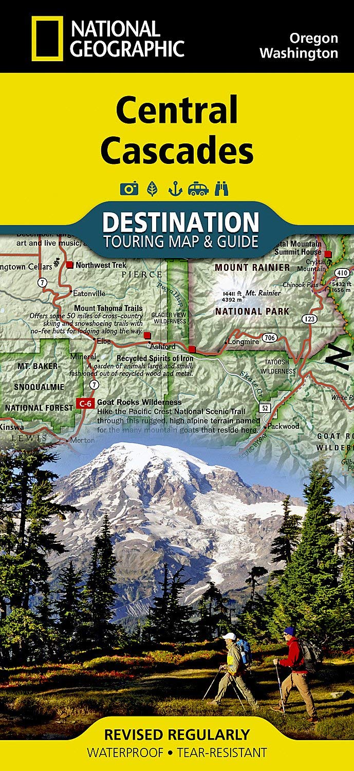 National Geographic Central Cascades Destination Map
