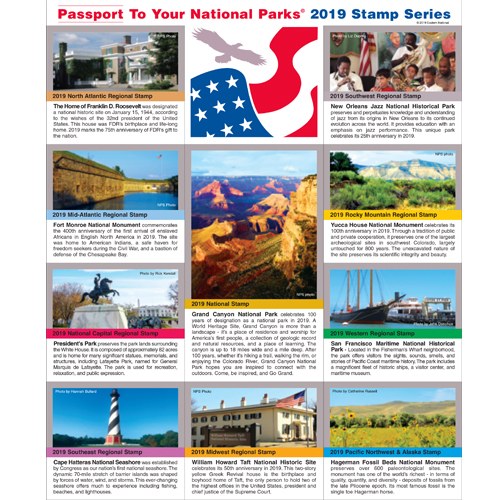 Passport To Your National Parks - 2019 Stamp Series