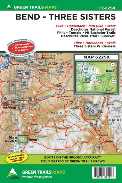 Green Trails Bend - Three Sisters Map 622SX