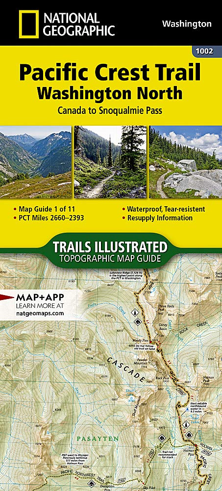 National Geographic Pacific Crest Trail: Washington North Map Guide
