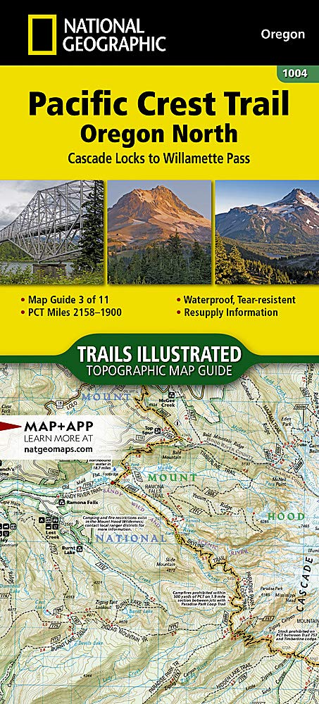 National Geographic Pacific Crest Trail: Oregon North Guide Map
