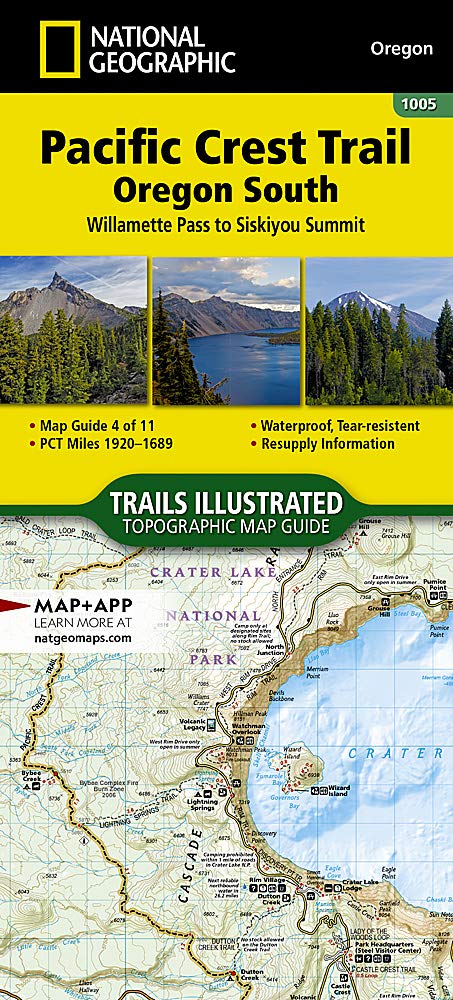 National Geographic Pacific Crest Trail: Oregon South Guide Map