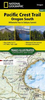 National Geographic Pacific Crest Trail: Oregon South Guide Map