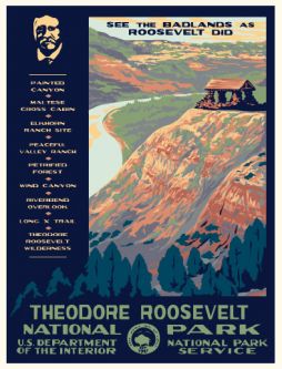 Theodore Roosevelt National Park Vintage Poster