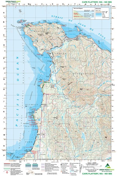 Green Trails Cape Flattery, WA Map 98S