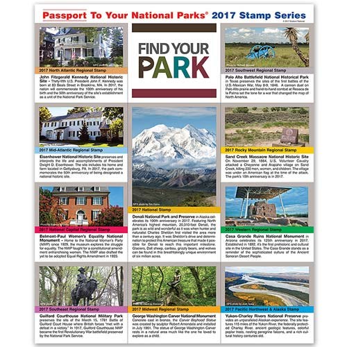 Passport To Your National Parks - 2017 Stamp Series